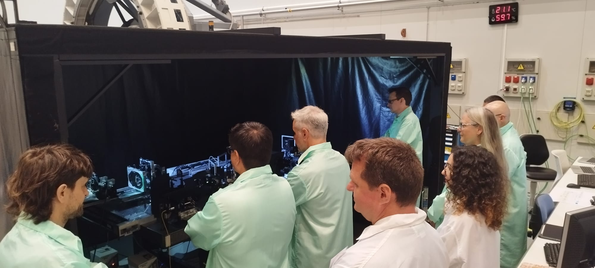 During the visit of the committee of experts in charge of the preliminary design review (PDR) of the EST control software to the IAC facilities.