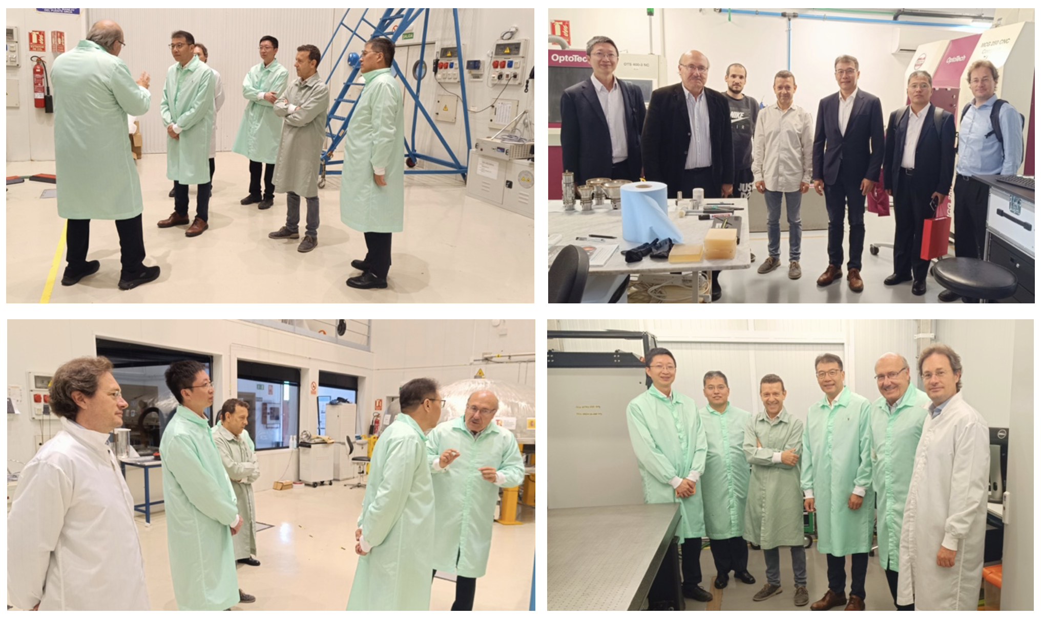 Momentos de la visita de la delegación CIOMP a las instalaciones del IAC 