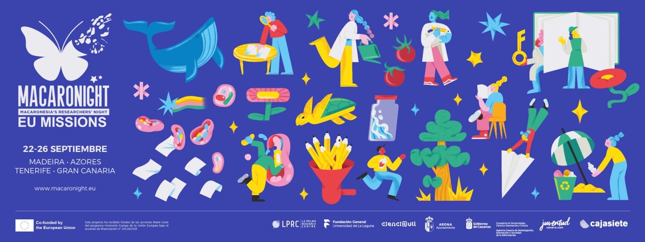 Cartel de la Noche Europea de los Investigadores e investigadoras de la Macaronesia
