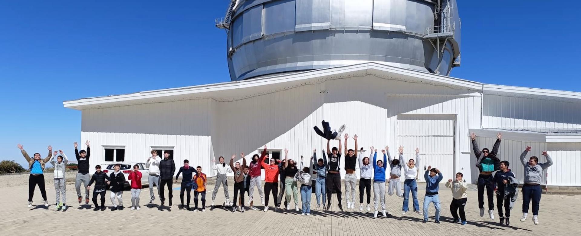 Alumnado de 4º ESO del colegio Santo Domingo de Guzmán de La Palma durante su visita al GTC en el marco del programa "Nuestr@s Alumn@s y el ORM". 