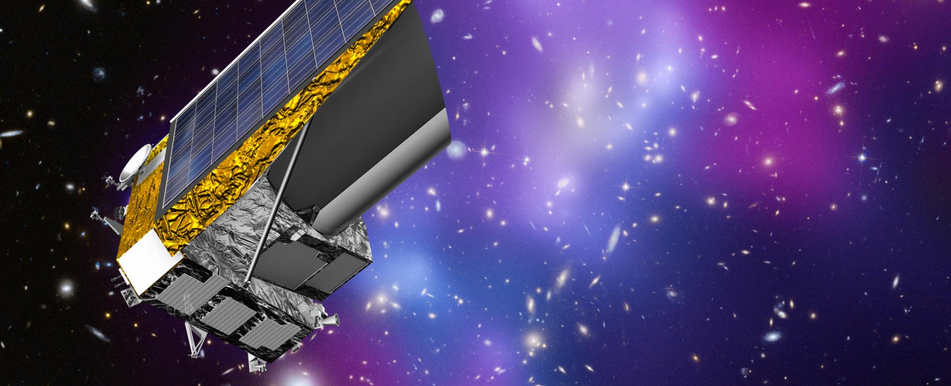 Recreación artística de Euclid, misión de la ESA cuyo objetivo es cartografiar la geometría del universo oscuro