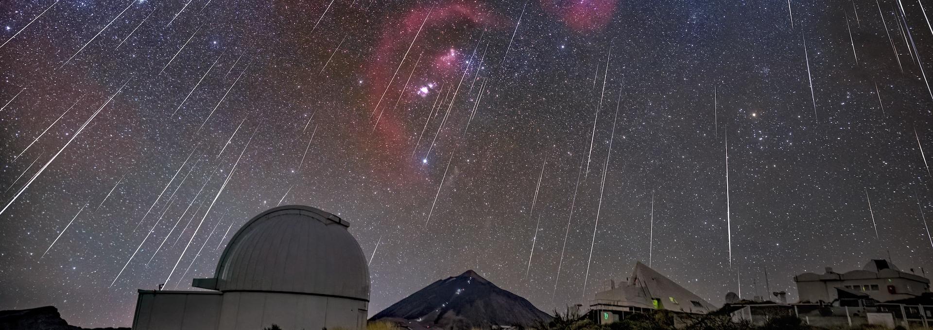 Las Gemínidas desde el Observatorio del Teide. Crédito: Daniel López