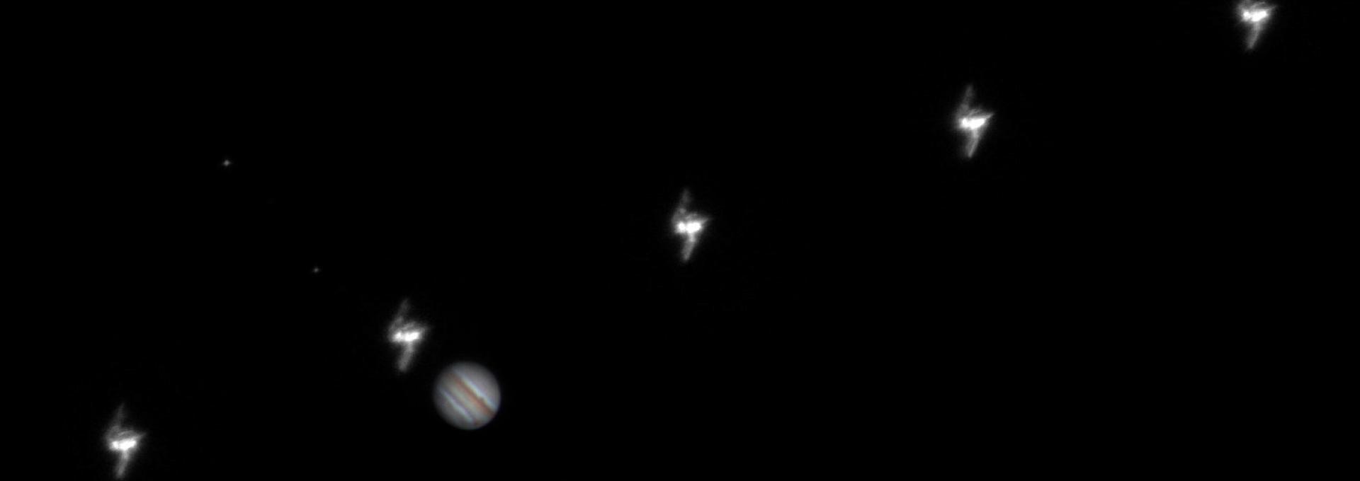 Júpiter y satélites galileanos + ISS