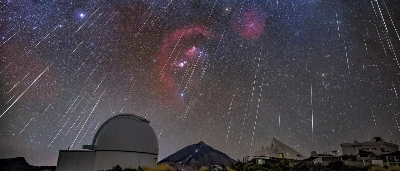 Las Gemínidas desde el Observatorio del Teide. Crédito: Daniel López