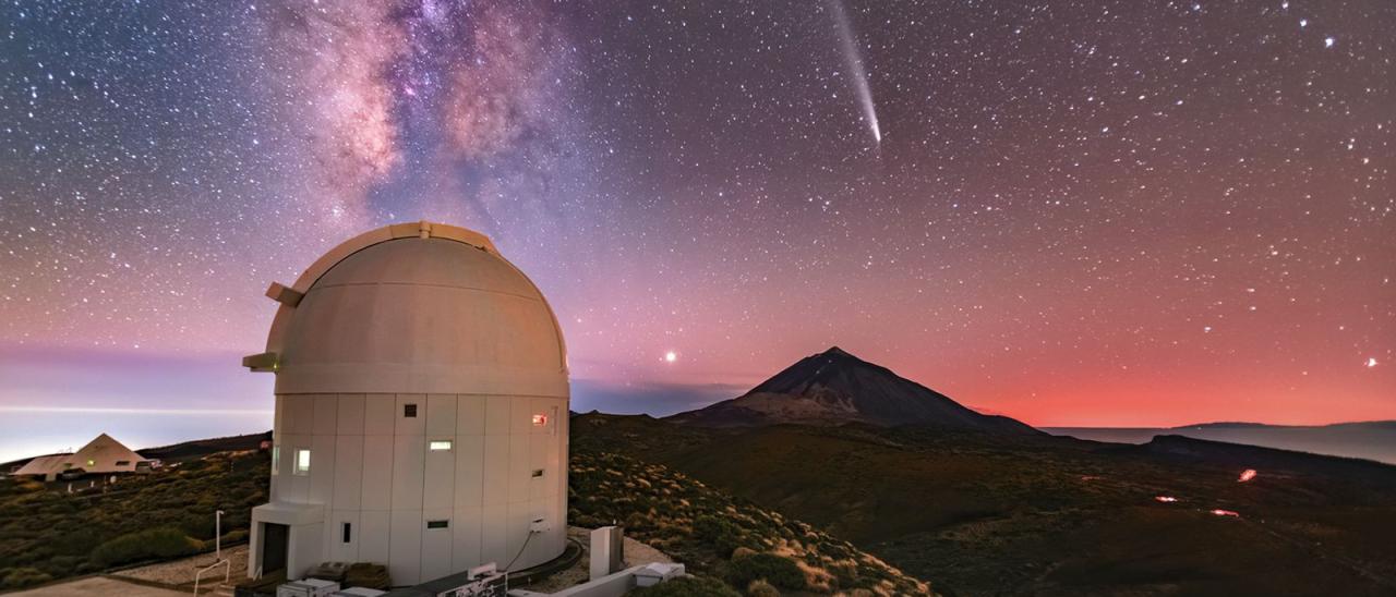 El cielo nocturno desde el Observatorio del Teide