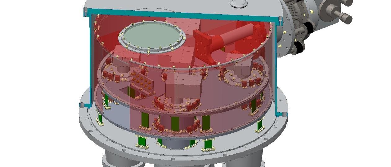 Otro corte en 3D esta vez de la zona de detectores del instrumento