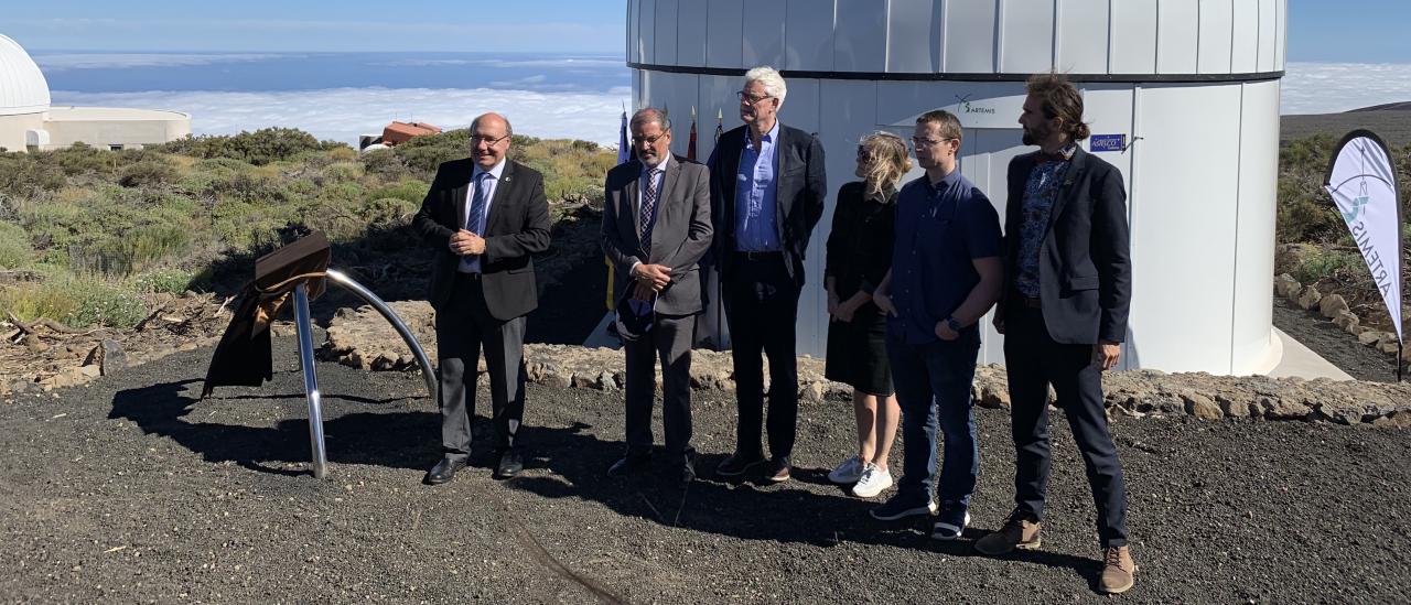 Inauguration of the ARTEMIS telescope at the Teide Observatory.