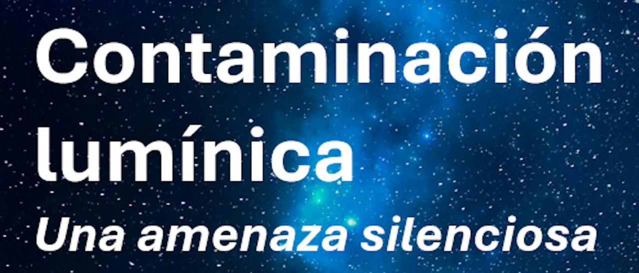 Cartel de la conferencia "Contaminación Lumínica: Una Amenaza Silenciosa"