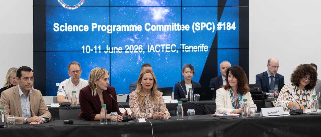Bienvenida a la reunión del Science Programme Committee (SPC) de la Agencia Espacial Europea (ESA) con los principales representantes del Cabildo de Tenerife, la ESA y el IAC