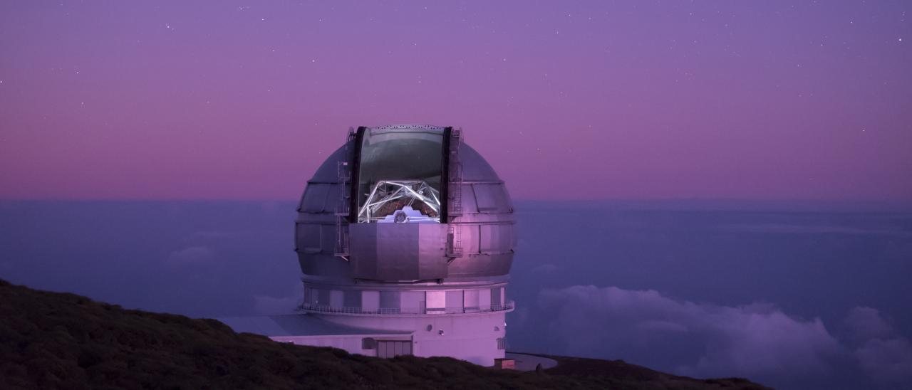 Gran Telescopio Canarias (GTC o Grantecan) en el Observatorio del Roque de los Muchachos en La Palma