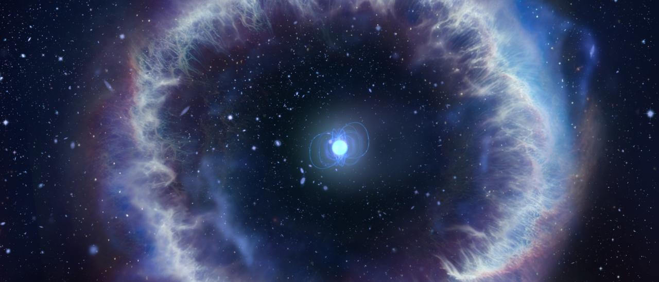 Magnetar rodeado por la nebulosa responsable de la emisión radio asociada a algunas FRB