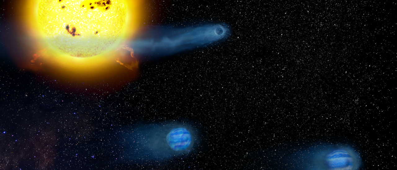 Ilustración artística del sistema V1298 Tau / Astrobiology Center, NINS. 