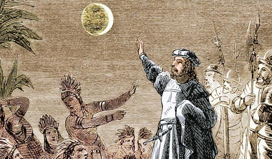Cristóbal Colón utilizó la predicción de un eclipse frente a comunidades de Jamaica 