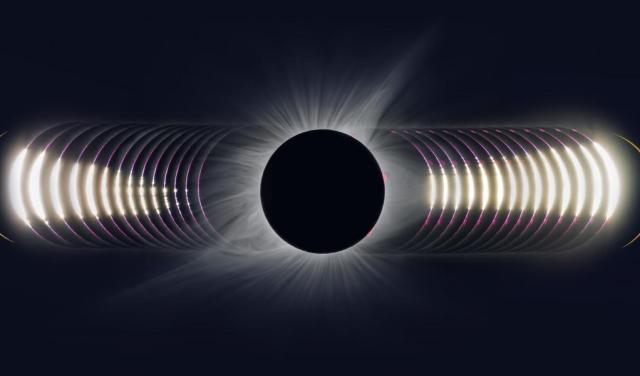 Secuencia fotográfica de un eclipse solar total (Crédito: J.C. Casado/StarryEarth)