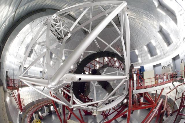 Inside the Gran Telescopio CANARIAS dome (GTC)