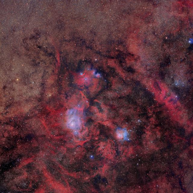 Regiones de Formación Estelar: Nebulosas Laguna (M8), Trífida (M20) y NGC6559