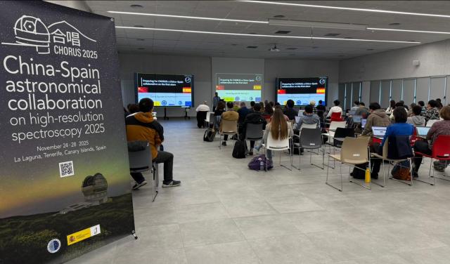 Aula conferencia “China–Spain Astronomical Collaboration on High-Resolution Spectroscopy 2025”.