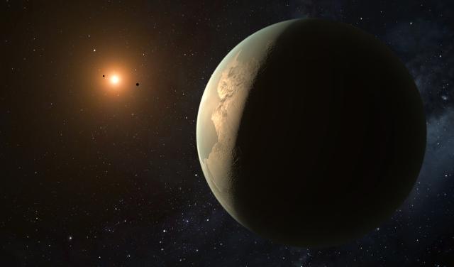Recreación artística de GJ 3998 d, una supertierra en la zona habitable de su estrella