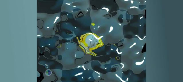 A turbulent atmosphere distorts images like water in a swimming pool
