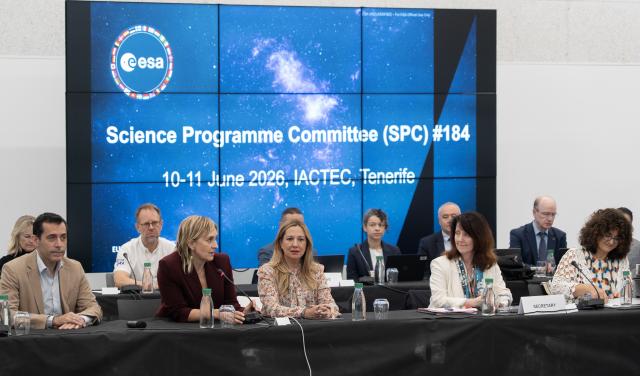 Bienvenida a la reunión del Science Programme Committee (SPC) de la Agencia Espacial Europea (ESA) con los principales representantes del Cabildo de Tenerife, la ESA y el IAC