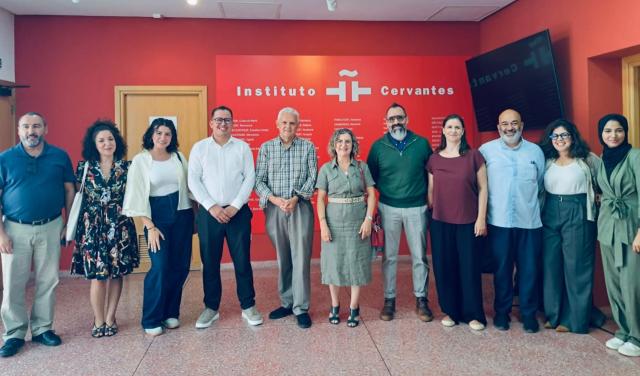 Delegación del proyecto NATE durante su presentación en el Instituto Cervantes de Rabat 