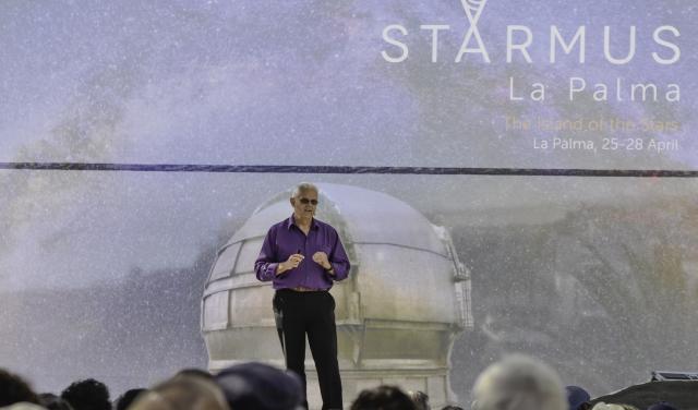 El director del IAC, Valentín Martínez Pillet durante la presentación del Festival Starmus en La Palma.