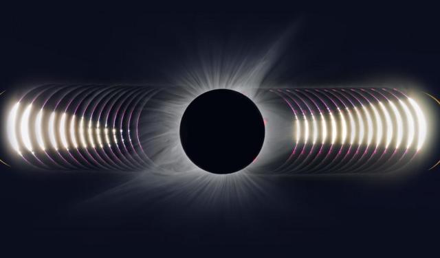 Sequence of a total solar eclipse