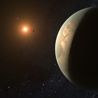 Artist's impression of GJ 3998 d, a super-Earth in the habitable zone of its star Artist's impression of GJ 3998 d, a super-Earth in the habitable zone of its star