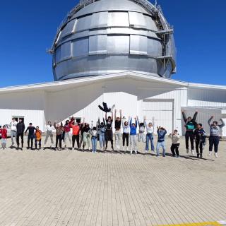 Alumnado de 4º ESO del colegio Santo Domingo de Guzmán de La Palma durante su visita al GTC en el marco del programa "Nuestr@s Alumn@s y el ORM". Alumnado de 4º ESO del colegio Santo Domingo de Guzmán de La Palma durante su visita al GTC en el marco del programa "Nuestr@s Alumn@s y el ORM".