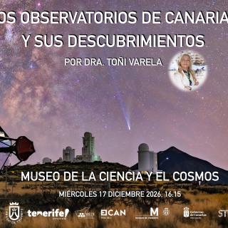 Cartel de la charla inaugural del proyecto "Cosmoviaje 2.0."