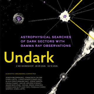 Official poster of the 2nd UNDARK Workshop, “Astrophysical Probes of Dark Sectors Using Gamma-Ray Observations”, held from 28 September to 2 October 2026.
