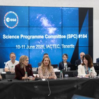 Bienvenida a la reunión del Science Programme Committee (SPC) de la Agencia Espacial Europea (ESA) con los principales representantes del Cabildo de Tenerife, la ESA y el IAC