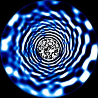 Low-frequency gravity waves in blue supergiants A snapshot from a hydrodynamical simulation of the interior of a star