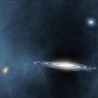 Artistic composition of a supermassive black hole regulating the evolution of its environment. Credit: Gabriel Pérez Díaz, SMM (IAC) and Dylan Nelson (Illustris-TNG).