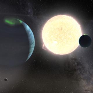 Artist's impression of the HD 114082 planetary system