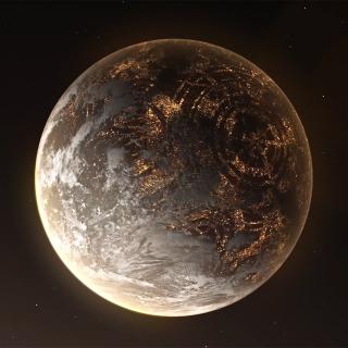 Artistic recreation of a hypothetical exoplanet with artificial lights on the night side. Credit: Rafael Luis Méndez Peña/Sciworthy.com Artistic recreation of a hypothetical exoplanet with artificial lights on the night side. Credit: Rafael Luis Méndez Peña/Sciworthy.com