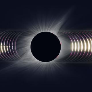Los cinco minutos centrales del eclipse total de Sol del 21 agosto de 2017 (Idaho, EEUU). En los extremos (izquierda y derecha) imágenes con filtro solar DN 5, el resto sin filtro. Combinación del segundo contacto (secuencia izquierda), tercer contacto (secuencia derecha) y corona (centro). Crédito: J.C. Casado / StarryEarth. Los cinco minutos centrales del eclipse total de Sol del 21 agosto de 2017 (Idaho, EEUU). En los extremos (izquierda y derecha) imágenes con filtro solar DN 5, el resto sin filtro. Combinación del segundo contacto (secuencia izquierda), tercer contacto (secuencia derecha) y corona (centro). Crédito: J.C. Casado / StarryEarth.