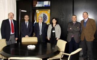 De izquierda a derecha: Rafael Rebolo, José Labastida, Eduardo Domènech, Catalina Ruiz Pérez, Rodrigo Trujillo y Carlos Martínez Roger. 8252