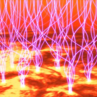 Solar active region artistic simulation